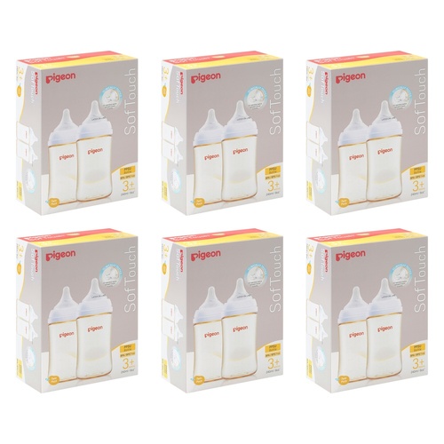 Pigeon SofTouch BPP Nursing Bottle PPSU Twin Pack 240mL Bundle of 6