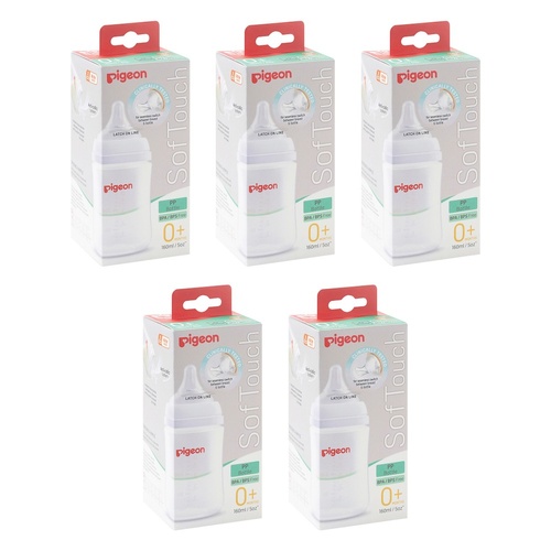 Pigeon SofTouch BPP Nursing Bottle PP 160mL Pack of 5