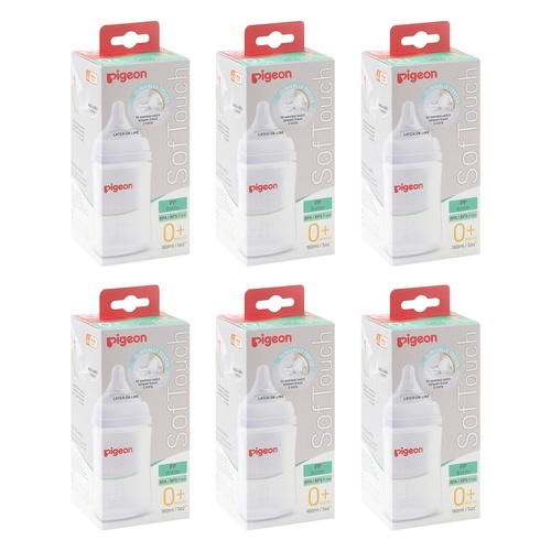 Pigeon SofTouch BPP Nursing Bottle PP 160mL Pack of 6