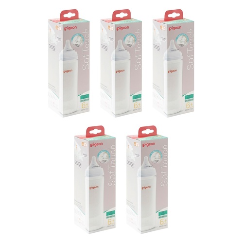 Pigeon SofTouch 3 PP Bottle L Teat 330mL Pack of 5