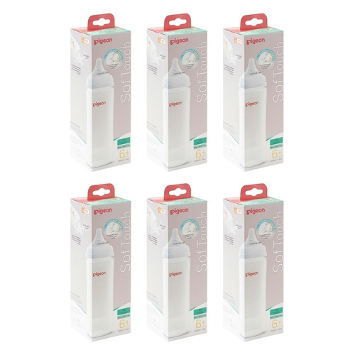 Pigeon SofTouch 3 PP Bottle L Teat 330mL Pack of 6