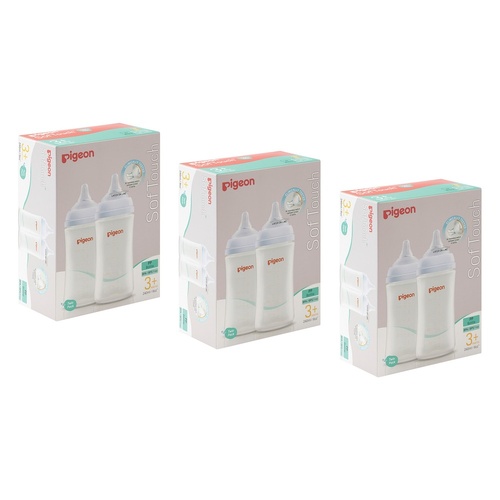 Pigeon SofTouch BPP Nursing Bottle PP Twin Pack 240mL Bundle of 3