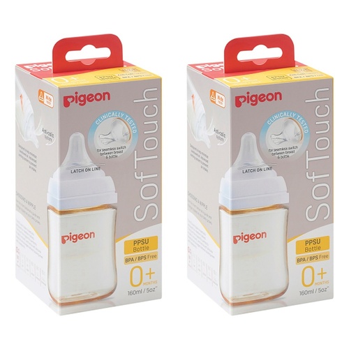 Pigeon SofTouch BPP Nursing Bottle PPSU 160mL Pack of 2