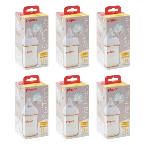 Pigeon SofTouch BPP Nursing Bottle PPSU 160mL Pack of 6