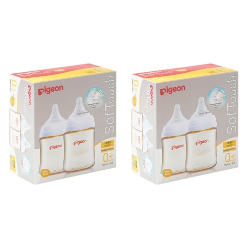 Pigeon SofTouch BPP Nursing Bottle PPSU Twin Pack 160mL Bundle of 2
