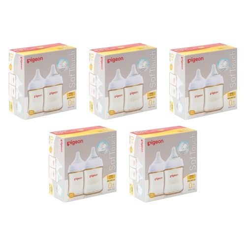 Pigeon SofTouch BPP Nursing Bottle PPSU Twin Pack 160mL Bundle of 5