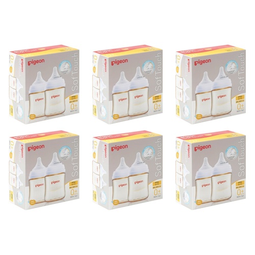 Pigeon SofTouch BPP Nursing Bottle PPSU Twin Pack 160mL Bundle of 6