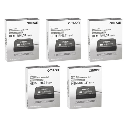 Omron Medium Large Cuff Type B 22-42cm Pack of 5