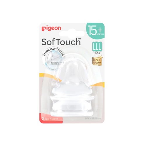 Pigeon SofTouch Nipple LLL 15+ Months 2 Pieces
