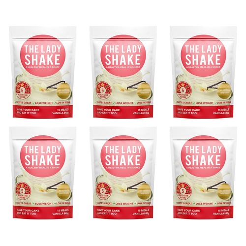 The Lady Shake Vanilla 840g Pack of 6