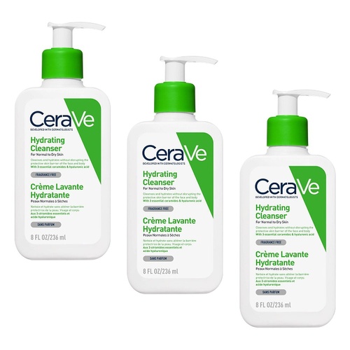 CeraVe Hydrating Cleanser 236mL Pack of 3