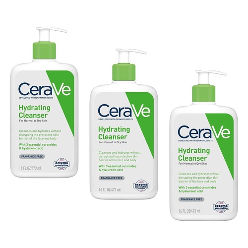 CeraVe Hydrating Cleanser 473mL Pack of 3