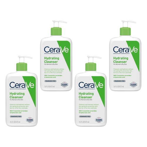 CeraVe Hydrating Cleanser 473mL Pack of 4