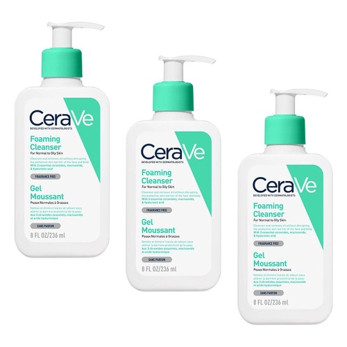 CeraVe Foaming Cleanser 236mL Pack of 3