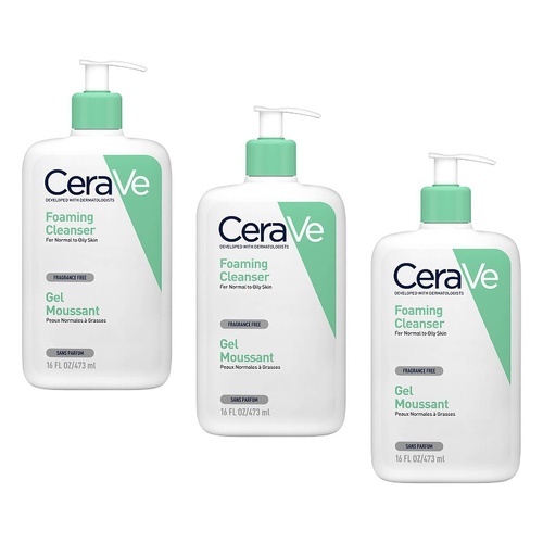 CeraVe Foaming Cleanser 473mL Pack of 3