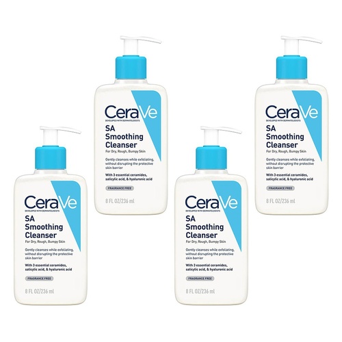 CeraVe SA Smoothing Cleanser 236mL Pack of 4