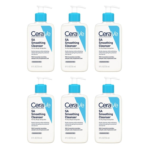 CeraVe SA Smoothing Cleanser 236mL Pack of 6