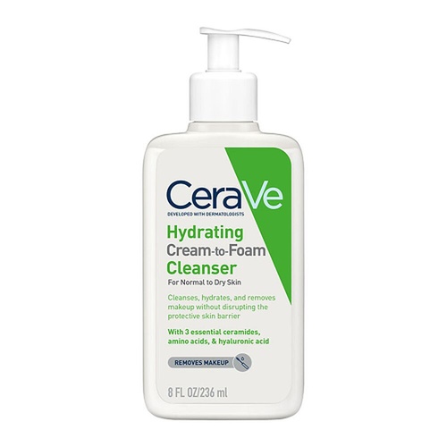 CeraVe Hydrating Cream-to-Foam Cleanser 236mL