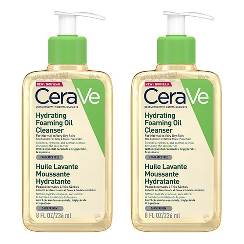 CeraVe Hydrating Foaming Oil Cleanser 236mL Pack of 2