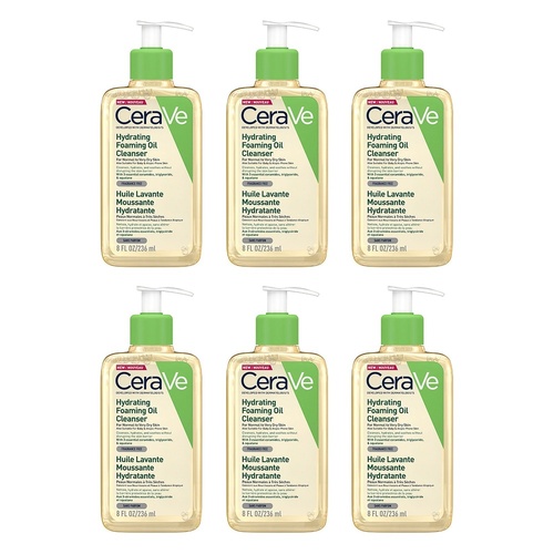 CeraVe Hydrating Foaming Oil Cleanser 236mL Pack of 6