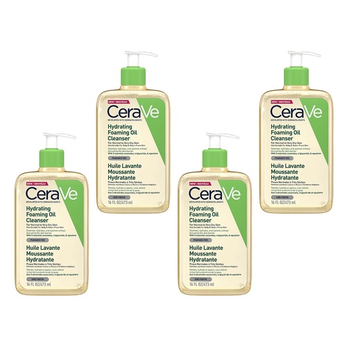 CeraVe Hydrating Foaming Oil Cleanser 473mL Pack of 4