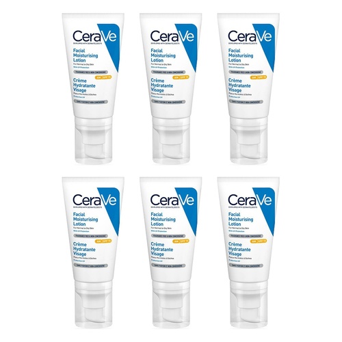 CeraVe Facial Moisturising Lotion AM SPF 15 52mL Pack of 6