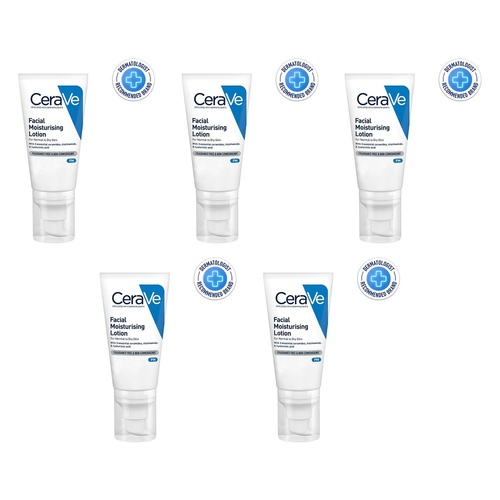 CeraVe Facial Moisturising Lotion PM 52mL Pack of 5