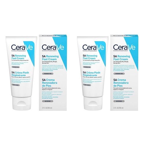 CeraVe SA Renewing Foot Cream 88mL Pack of 2
