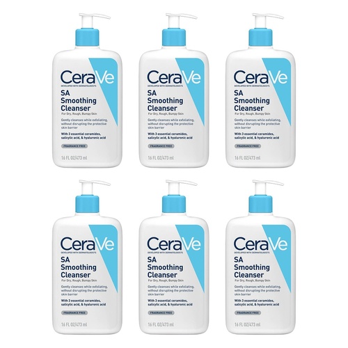 CeraVe SA Smoothing Cleanser 473mL Pack of 6