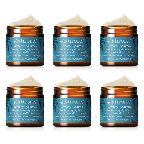 Antipodes Harmony Hyaluronic Manuka Honey Night Cream 60ml Pack of 6