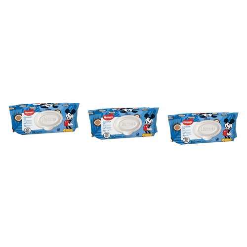 Huggies Thick Baby Wipes Coconut Oil, Gentle Glide, 80 Pack Bundle of 3