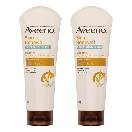 Aveeno Skin Renewal Exfoliating Body Scrub 225g Pack of 2