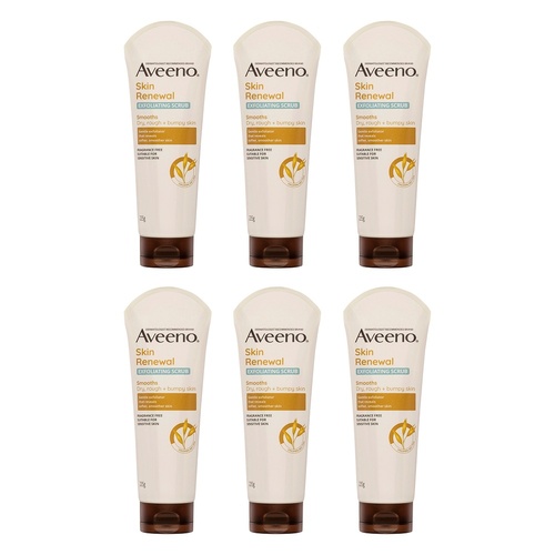 Aveeno Skin Renewal Exfoliating Body Scrub 225g Pack of 6