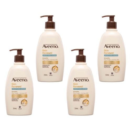 Aveeno Skin Renewal Smoothing Body Lotion 354mL Pack of 4