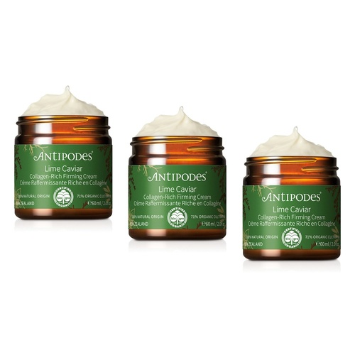 Antipodes Lime Caviar Collagen-Rich Firming Cream 60mL Pack of 3