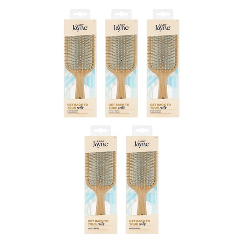 Lady Jayne Maple Wood Paddle Brush Soothe and Detangle Pack of 5