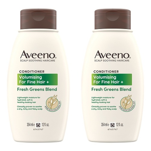 Aveeno Fresh Greens Blend Natural Volumising Conditioner for Fine Pack of 2