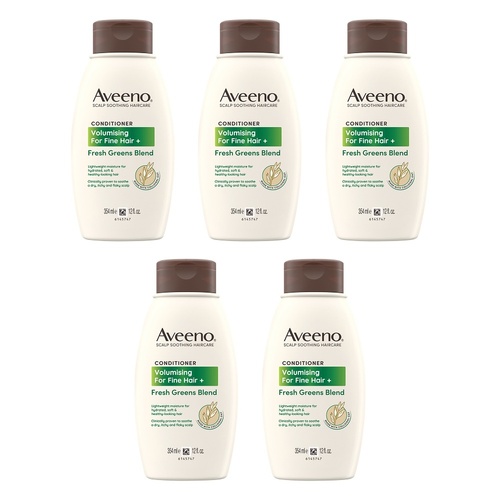 Aveeno Fresh Greens Blend Natural Volumising Conditioner for Fine Pack of 5