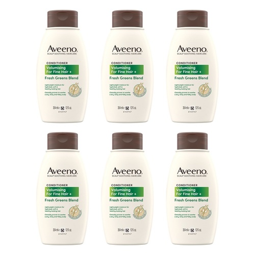 Aveeno Fresh Greens Blend Natural Volumising Conditioner for Fine Pack of 6