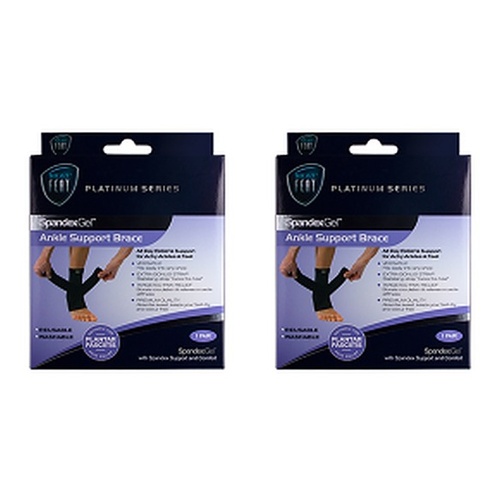 Neat Feat Spandex Gel Ankle Brace, Large Pack of 2