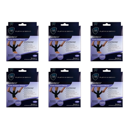 Neat Feat Spandex Gel Ankle Brace, Large Pack of 6