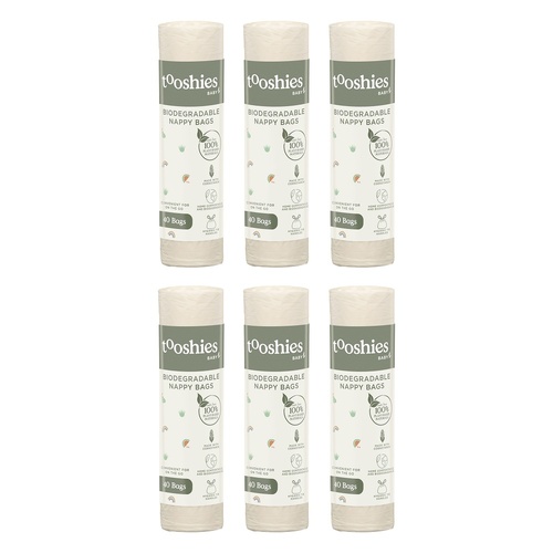 tooshies Eco Biodegradable Nappy Bags 40 Pack Bundle of 6