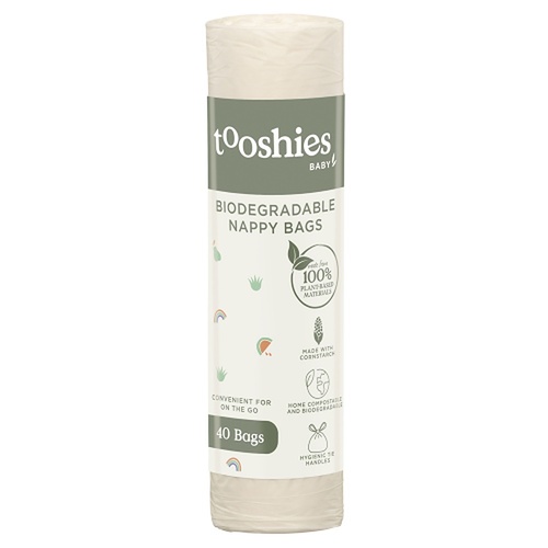 tooshies Eco Biodegradable Nappy Bags 40 Pack