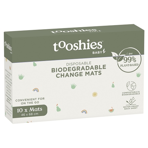 Tooshies Eco Baby Biodegradable Change Mats 10 Pack