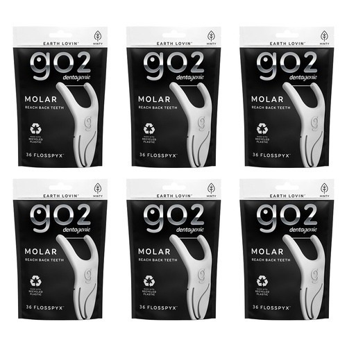 Dentagenie Molar Flosspyx Minty Floss Picks 36 Pack Bundle of 6