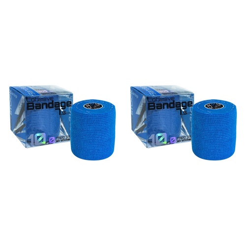 Medstock Cohesive Bandage Blue 7.5cm x 10m 1 Roll Pack of 2