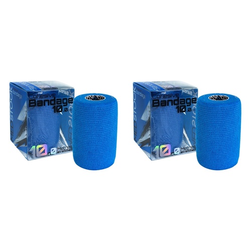 Medstock Cohesive Bandage Blue 10cm x 10m 1 Roll Pack of 2