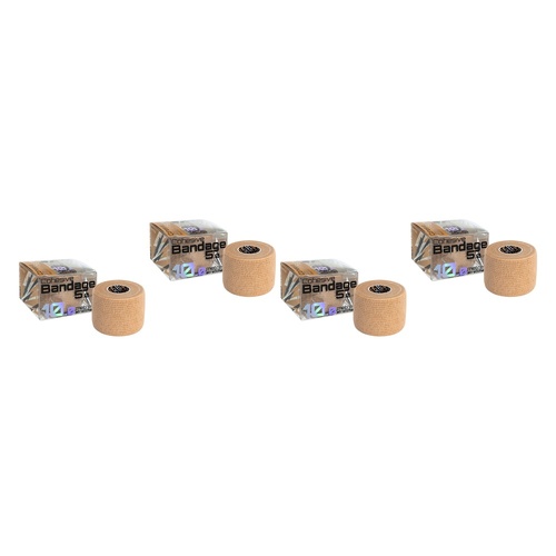 Medstock Cohesive Bandage Beige 5cm x 10m 1 Roll Pack of 4