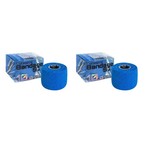 Medstock Cohesive Bandage Blue 5cm x 10m Pack of 2
