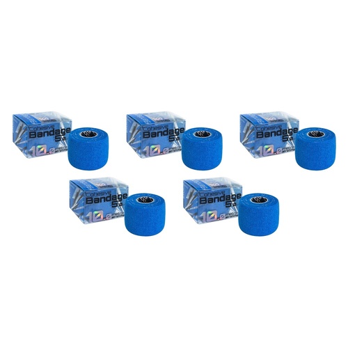 Medstock Cohesive Bandage Blue 5cm x 10m Pack of 5